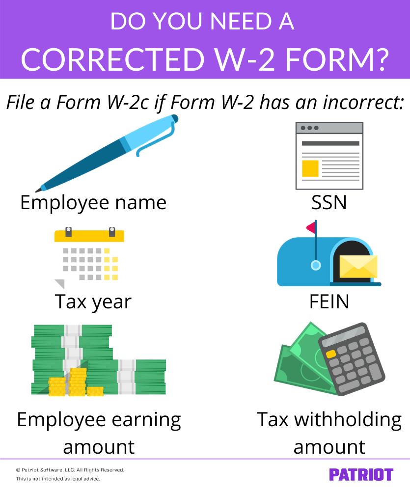 situations where employers may need a corrected w-2 form