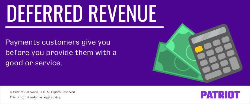 deferred revenue is when you receive payments from customers before providing them with a good or service